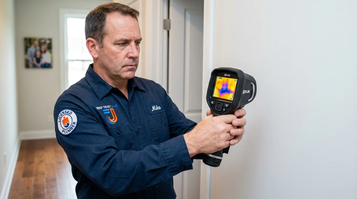 Thermal imaging leak detection by Johns Plumbing LLC in Granville